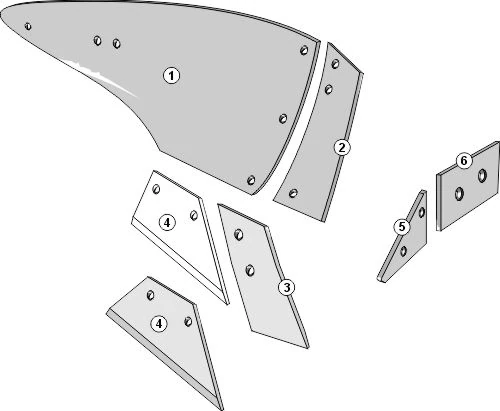 Explosionszeichnung Fiskars Pflugkörper Typ KHN